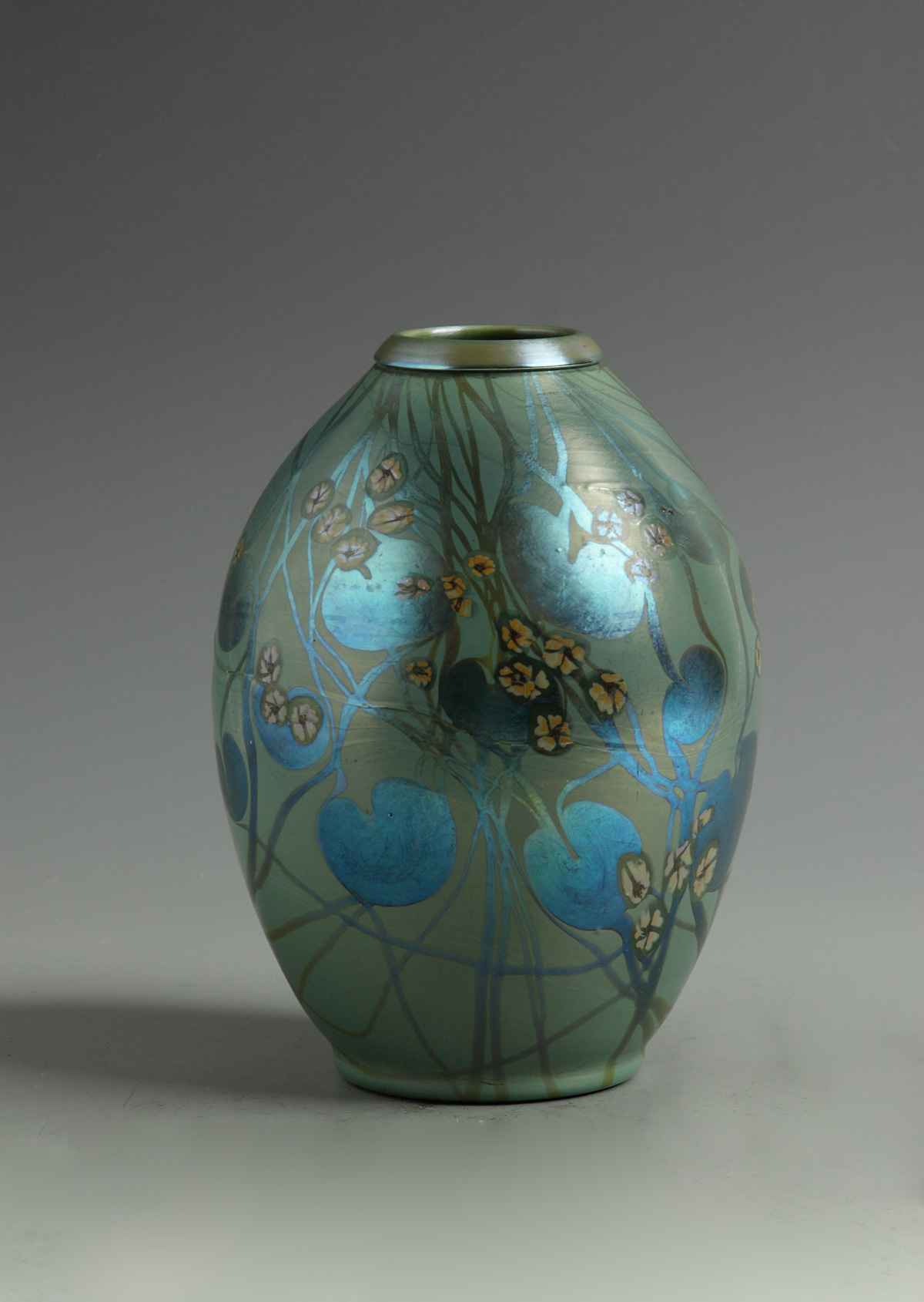 Decorated Tiffany Vase W/Millefiore