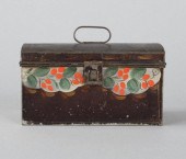 DECORATED TOLE DEED BOXA tole