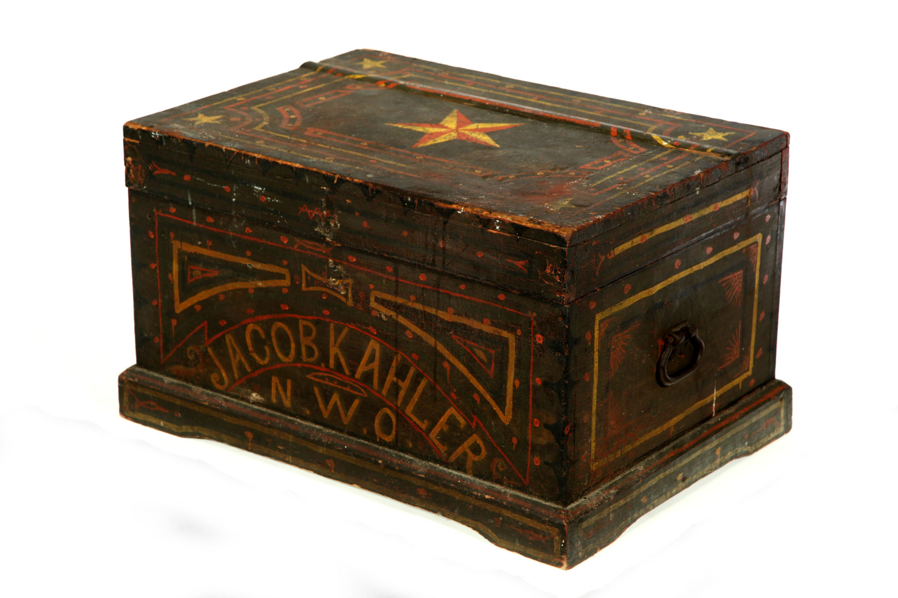 DECORATED TOOL CHEST.	  Possibly