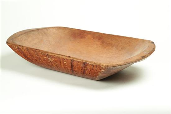 DECORATED TRENCHER.  American  19th