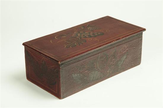 DECORATED TRINKET BOX.  American 