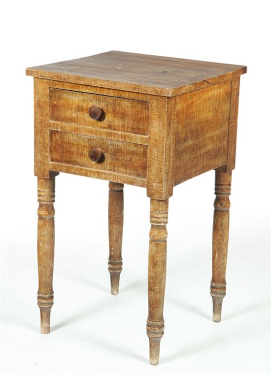 DECORATED TWO-DRAWER STAND.  Ohio
