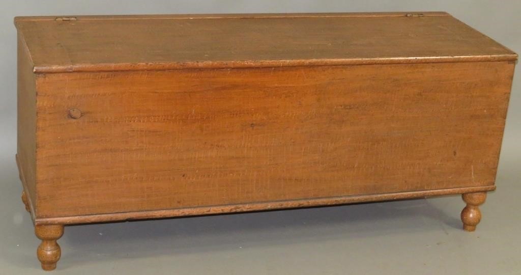 DECORATED WOOD CHESTca. 1840; in