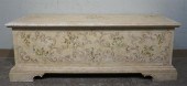DECORATED WOOD LIFT-TOP STORAG
