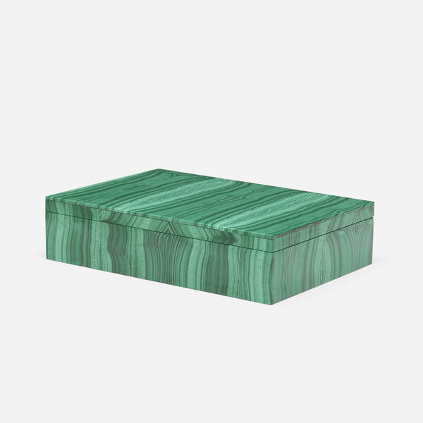 . decorative box. malachite, pink