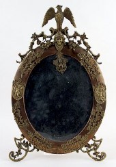 DECORATIVE BRASS OVAL MIRRORA
