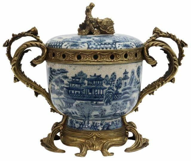 DECORATIVE BRONZE-MOUNTED PORCELAIN