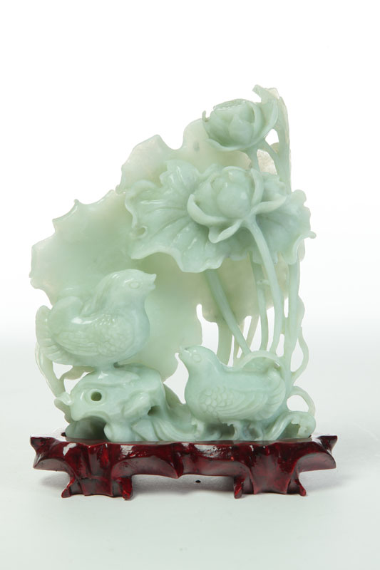 DECORATIVE CARVING OF BIRDS.  Asian