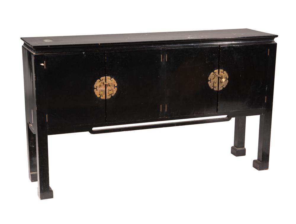 DECORATIVE CHINESE BLACK LACQUER