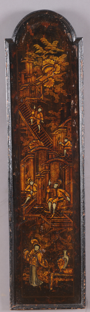 DECORATIVE ENGLISH JAPANNED PANEL
