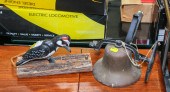 DECORATIVE FARM BELL; WOODPECK