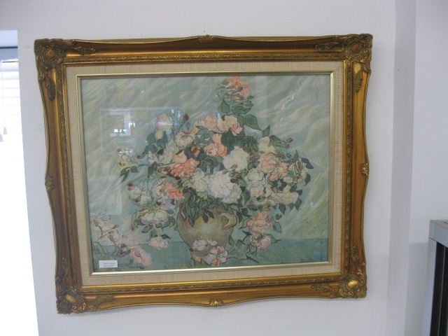 Decorative Floral Print caribou