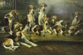 DECORATIVE FRAMED HUNTING DOGS