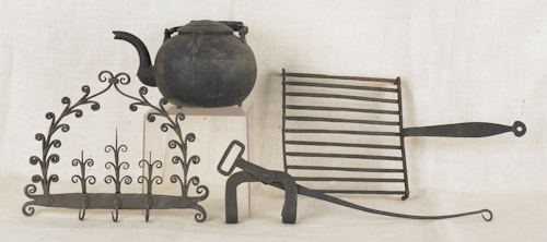 Decorative iron utensil rack
