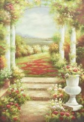 DECORATIVE OIL PAINTING GARDEN