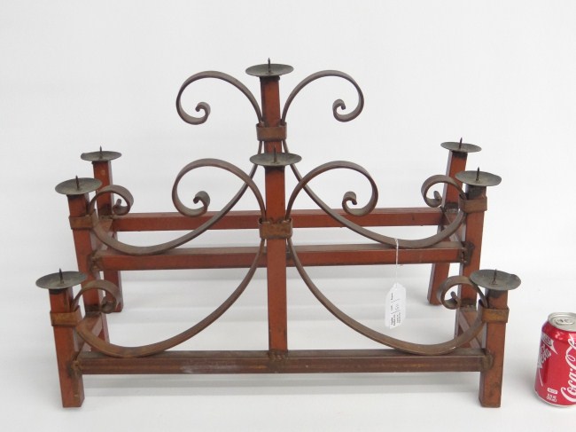 Decorative painted candleabra. 24''