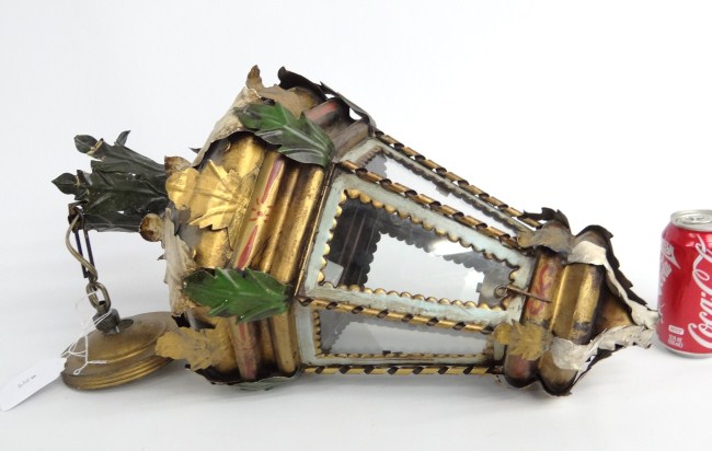 Decorative painted hall lamp.