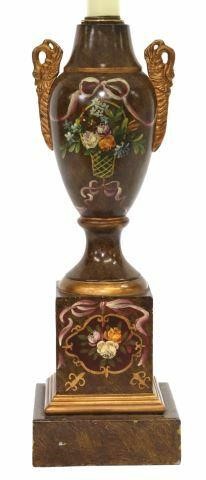 DECORATIVE PAINTED METAL VASIFORM
