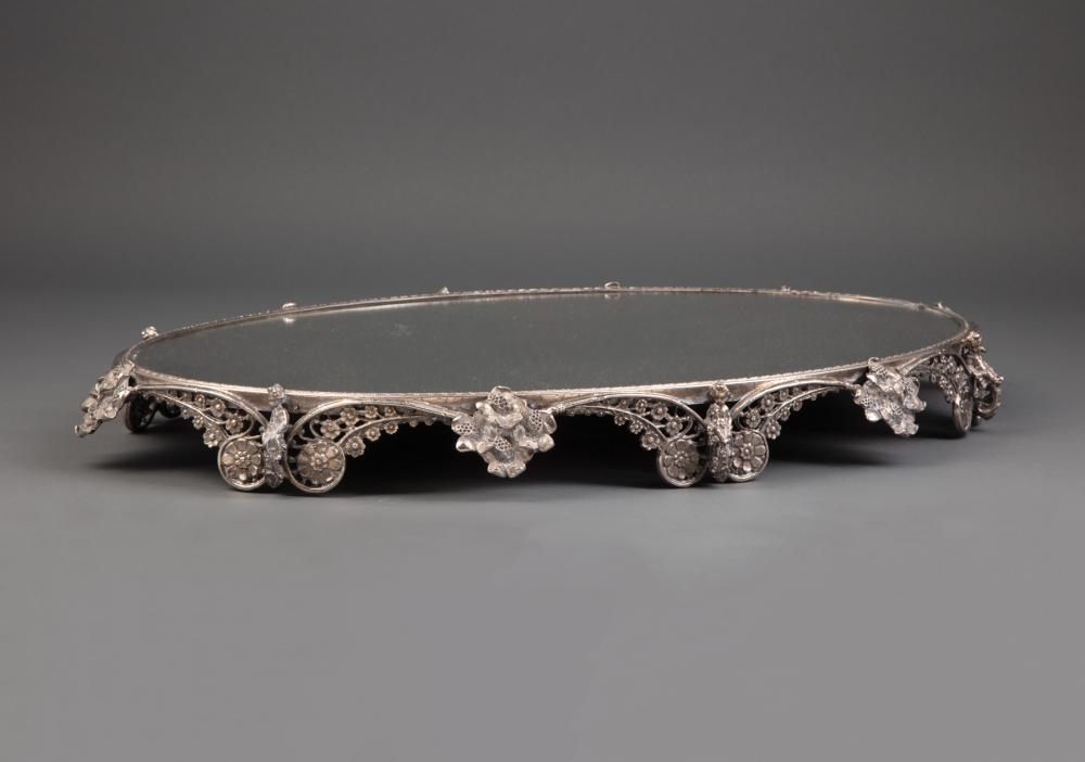 DECORATIVE SILVERED BRONZE MIRRORED