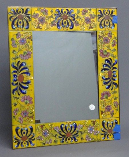 Decorative tile mirror. 20'' x