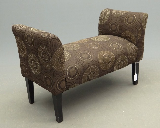 Decorative upholstered bench.