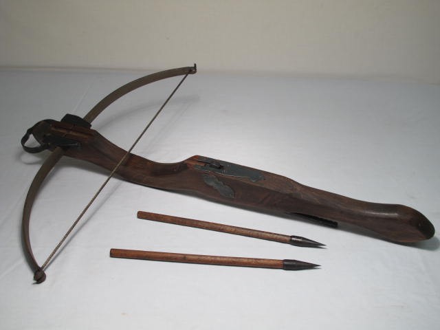 Decorative wooden & iron crossbow