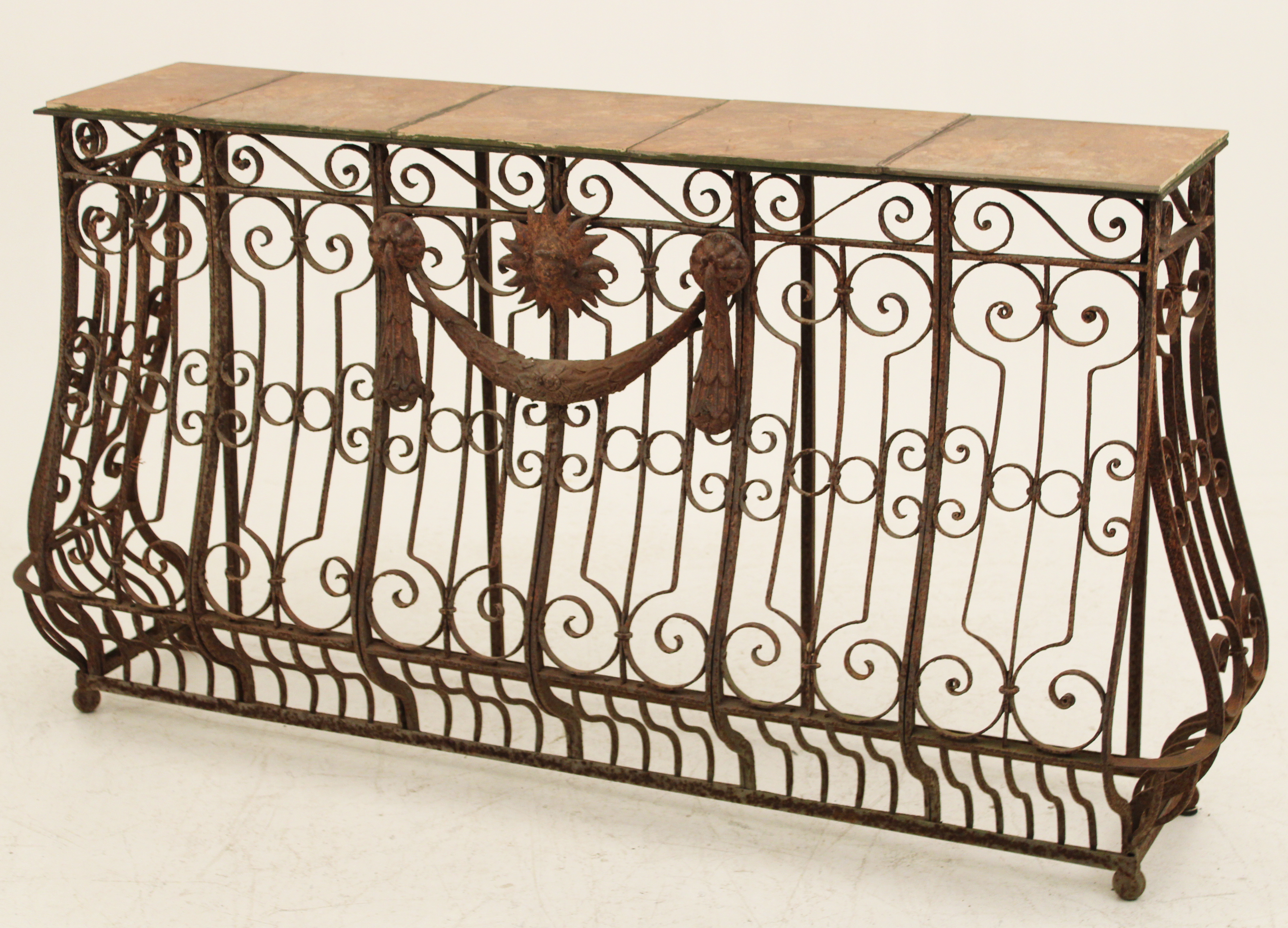 DECORATIVE WROUGHT IRON CONSOLE