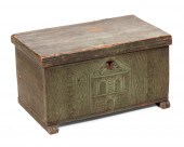 DECORATIVELY CARVED CHEST 18TH