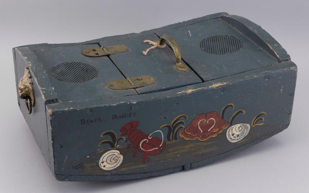 DECORATIVELY PAINTED CRAB TRAP
