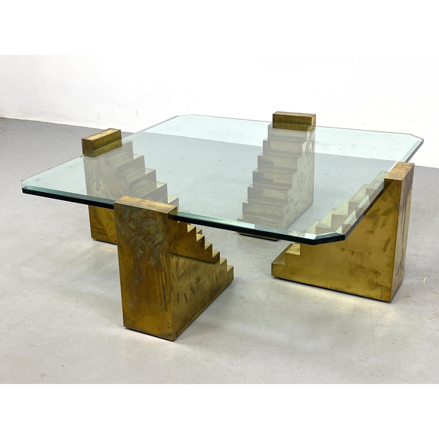 Decorator Brass and Glass Coffee