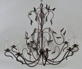 DECORATOR METAL LEAF CHANDELIE