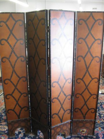 Decorator's Screen 4 panel gold