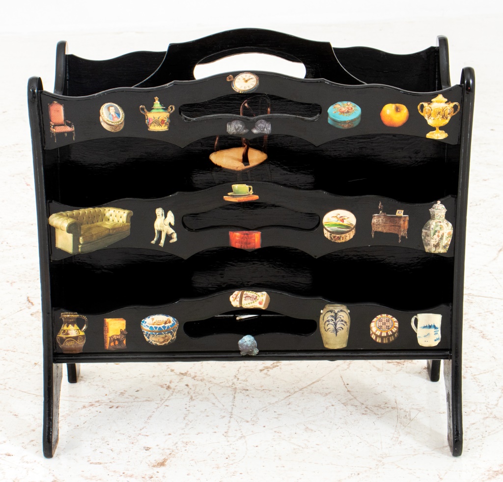 DECOUPAGE EBONIZED CANTERBURY