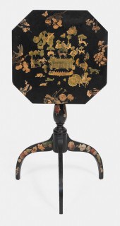 DECOUPAGED TILT-TOP CANDLESTAN
