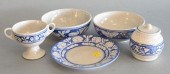 DEDHAM POTTERY FIVE PIECE GROU