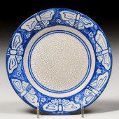 DEDHAM POTTERY MOTHS PLATE C19
