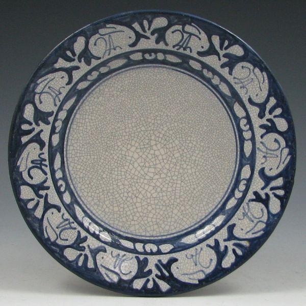 Dedham Pottery plate with band of
