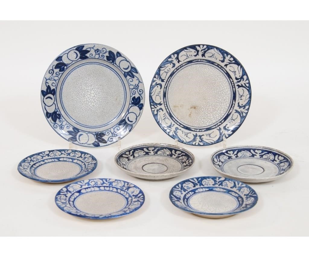 Dedham pottery plates including