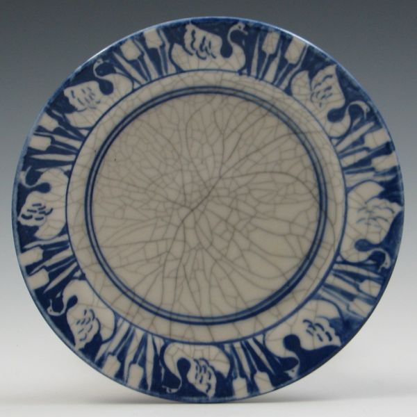 Dedham Swan Plate marked with