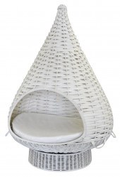DEDON WHITE-PAINTED WICKER LOU