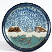 DEE COX POTTERY CHARGER A Dee