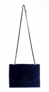 DEEP BLACK SUEDE CHANEL FLAP B