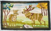 DEER & DOE SCENIC HOOKED RUGA