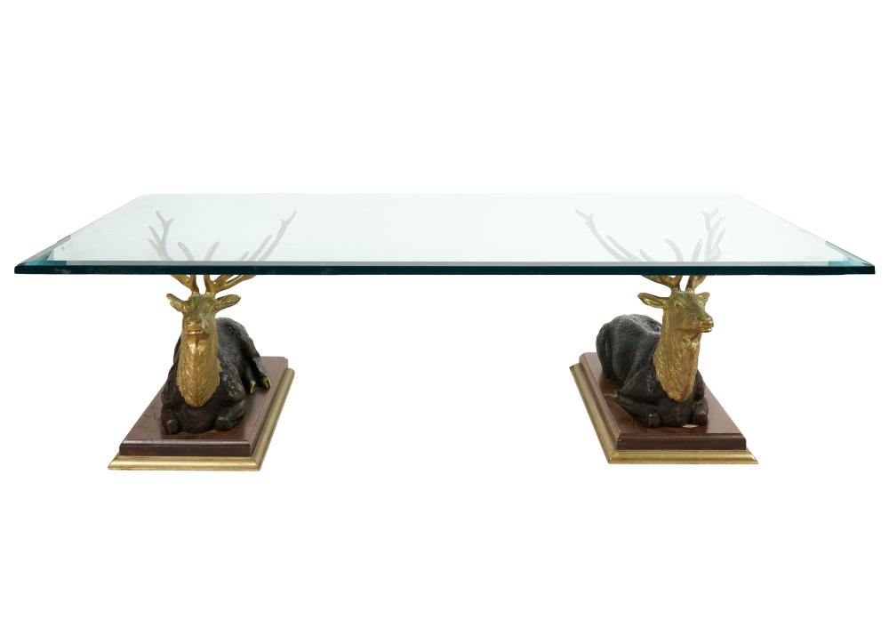 DEER-FORM DOUBLE PEDESTAL COFFEE