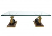 DEER-FORM DOUBLE PEDESTAL COFF