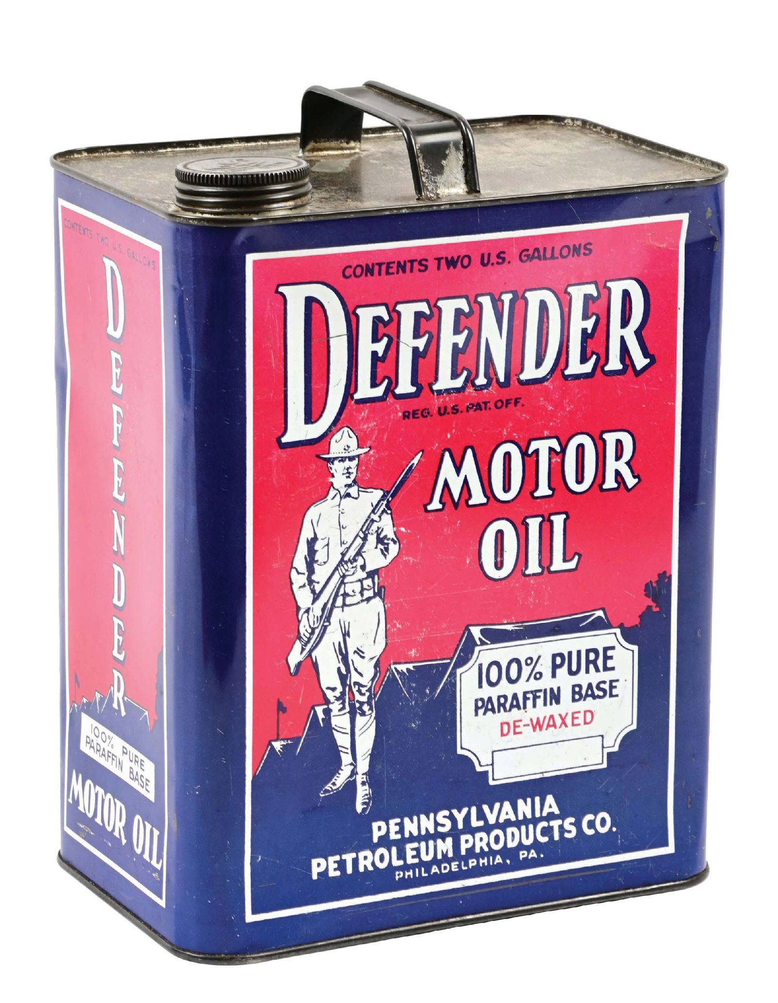 DEFENDER MOTOR OIL TWO GALLON CAN