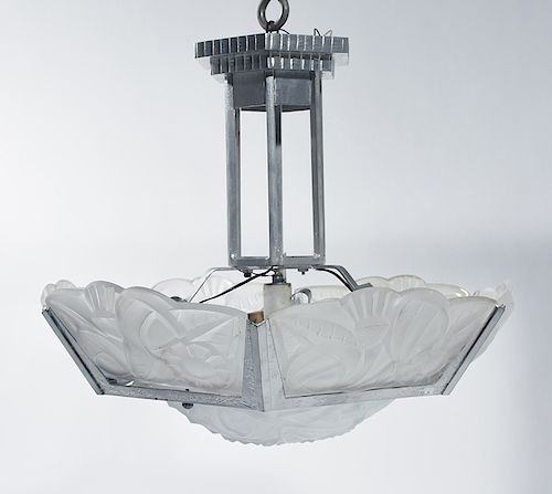 DEGUE ART DECO GLASS AND STEEL