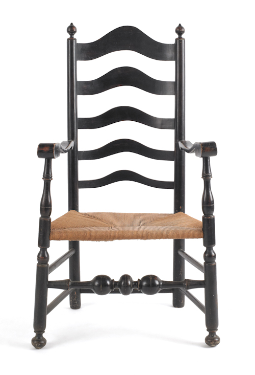 Delaware Valley ladderback armchair