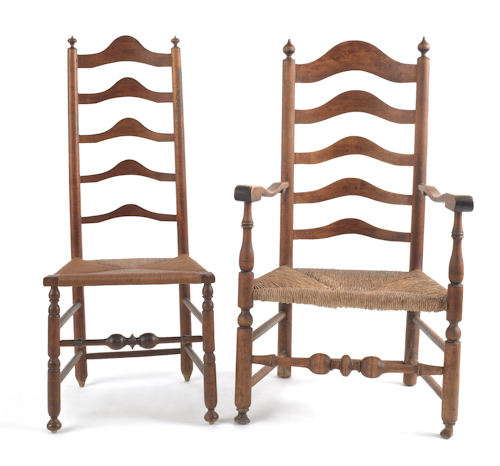 Delaware Valley ladderback armchair
