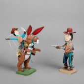 DELBERT BUCK, PAIR OF FOLK ART